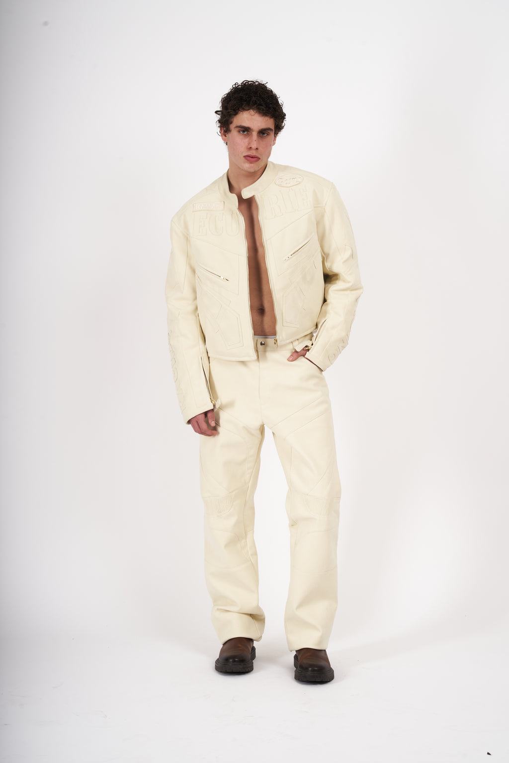 Beige Racing Jacket 
