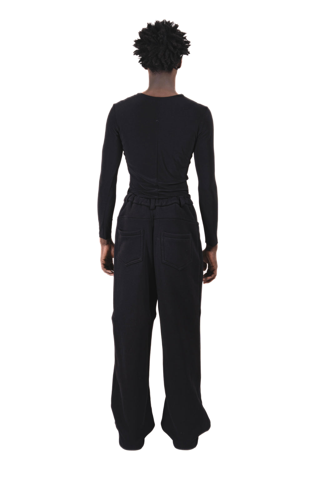 black cotton lounge pants