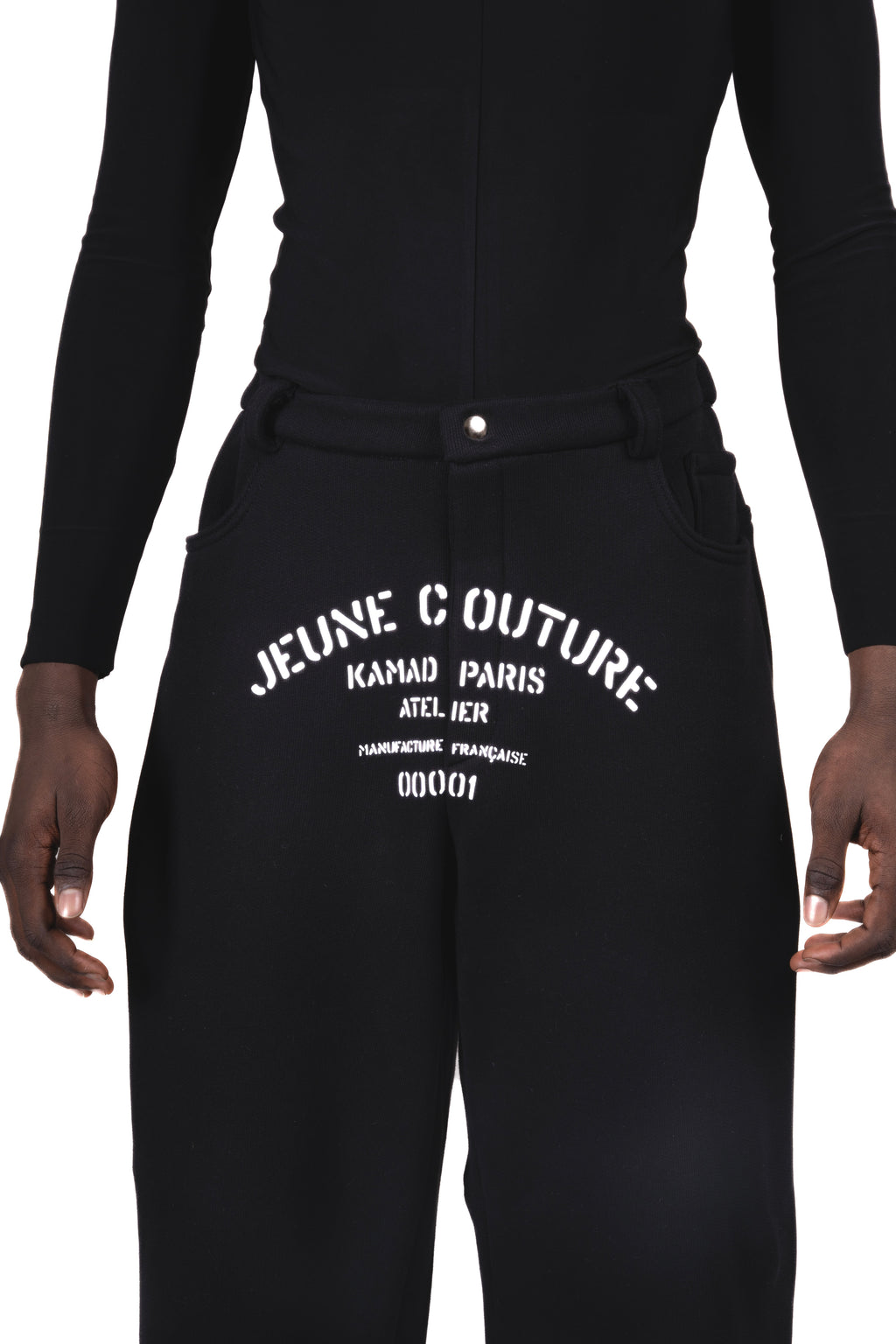 black cotton lounge pants