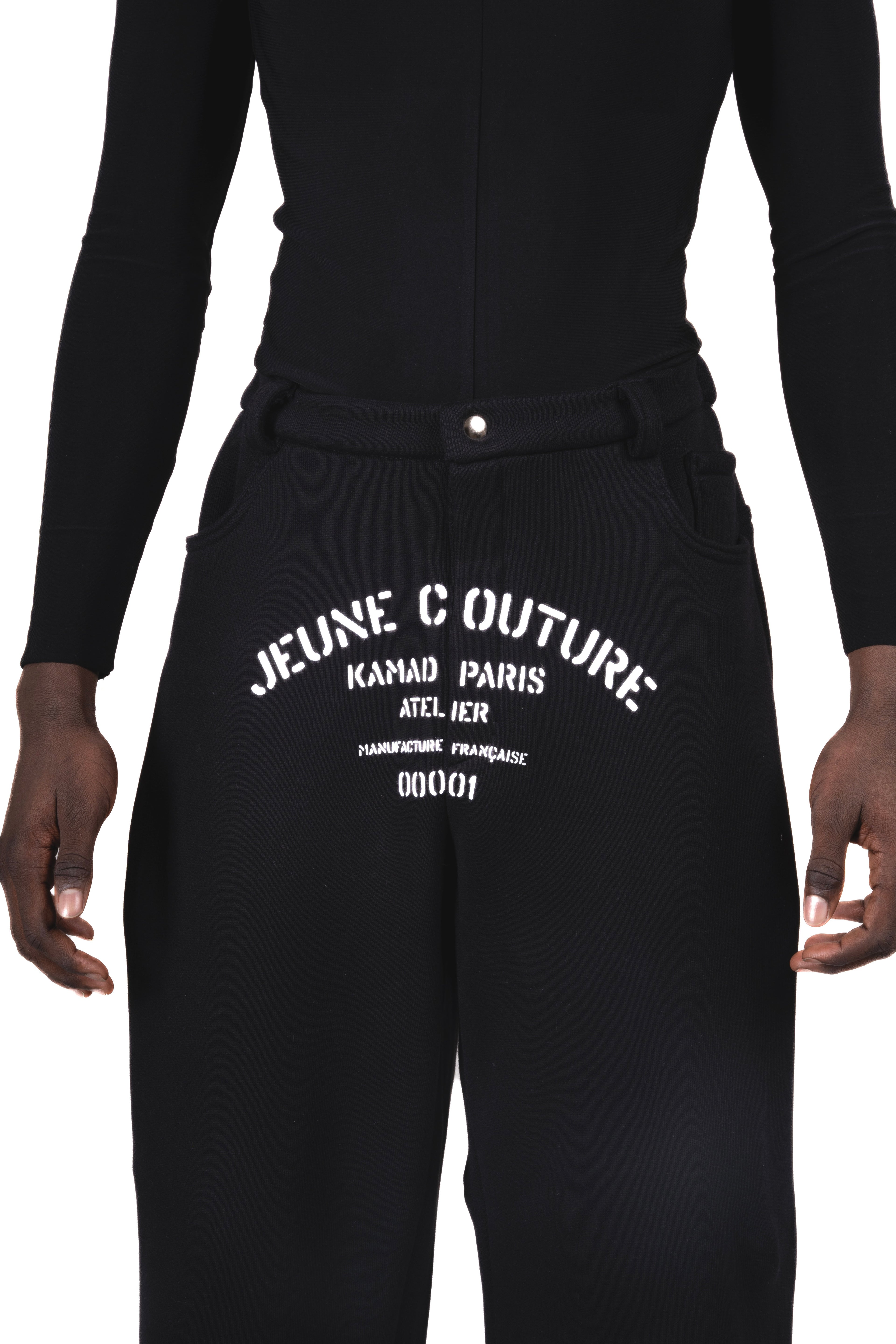 black cotton lounge pants
