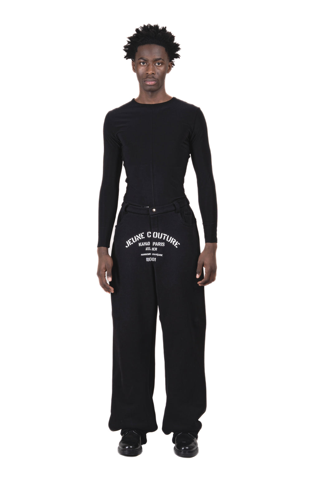 black cotton lounge pants