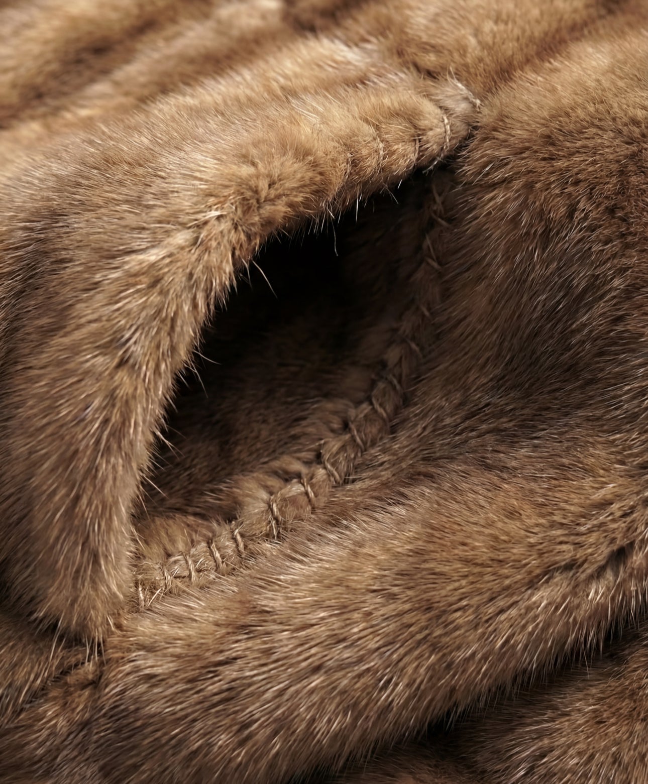 Hoodie fourrure vison