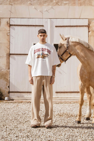 T-shirt cavalier blanc