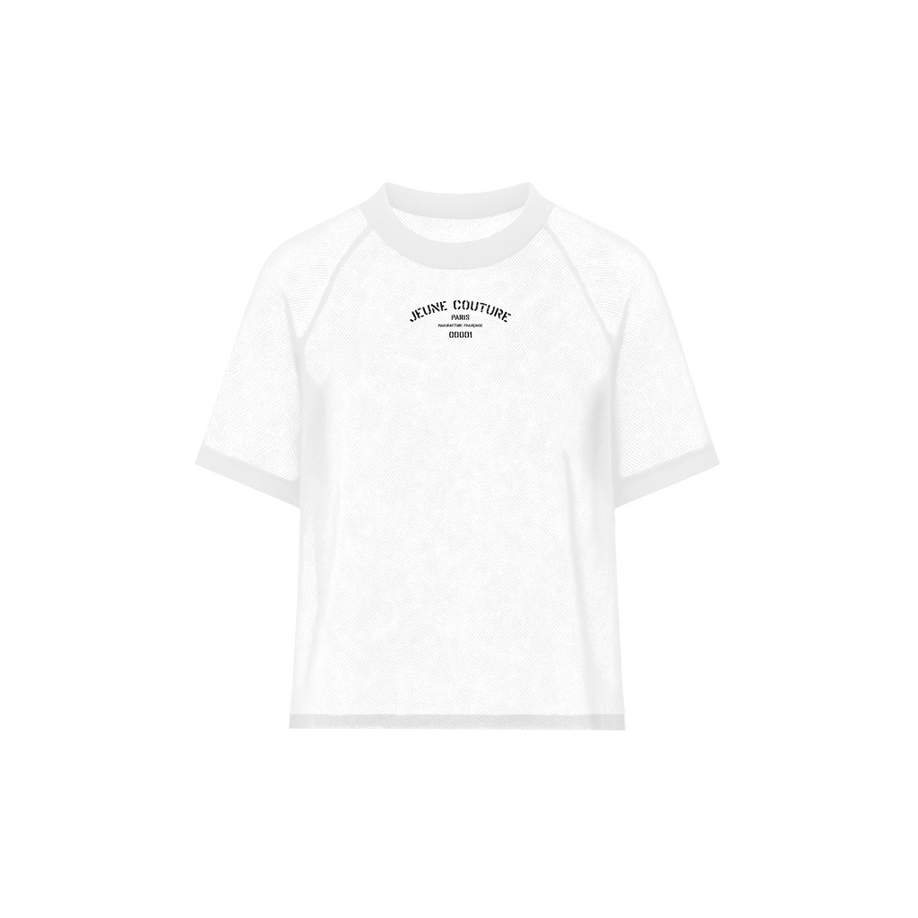 T-shirt blanc couture