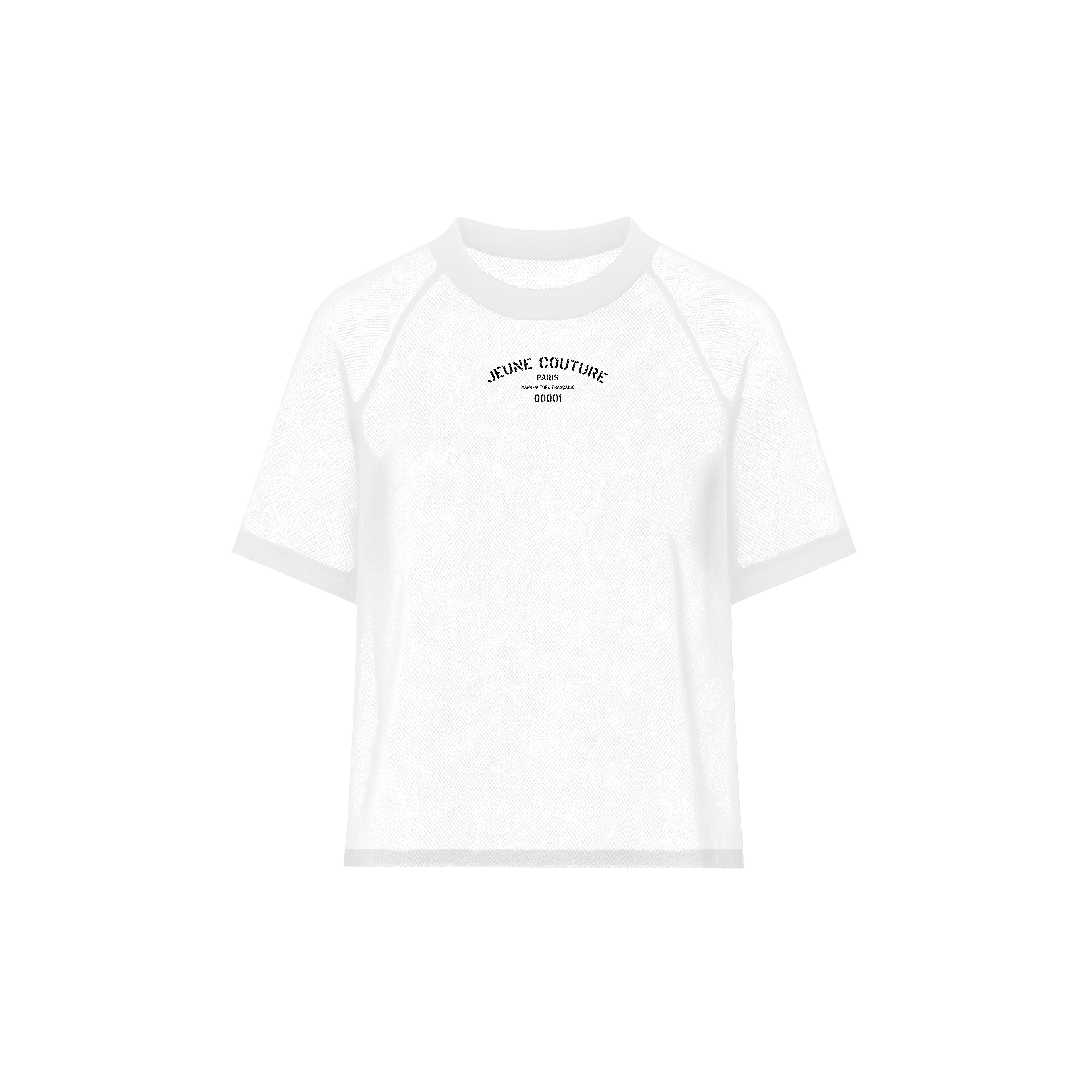 T-shirt blanc couture