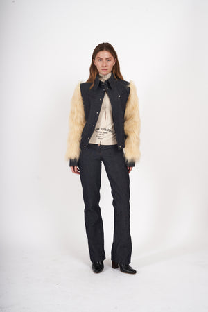 Veste Denim faux Fur