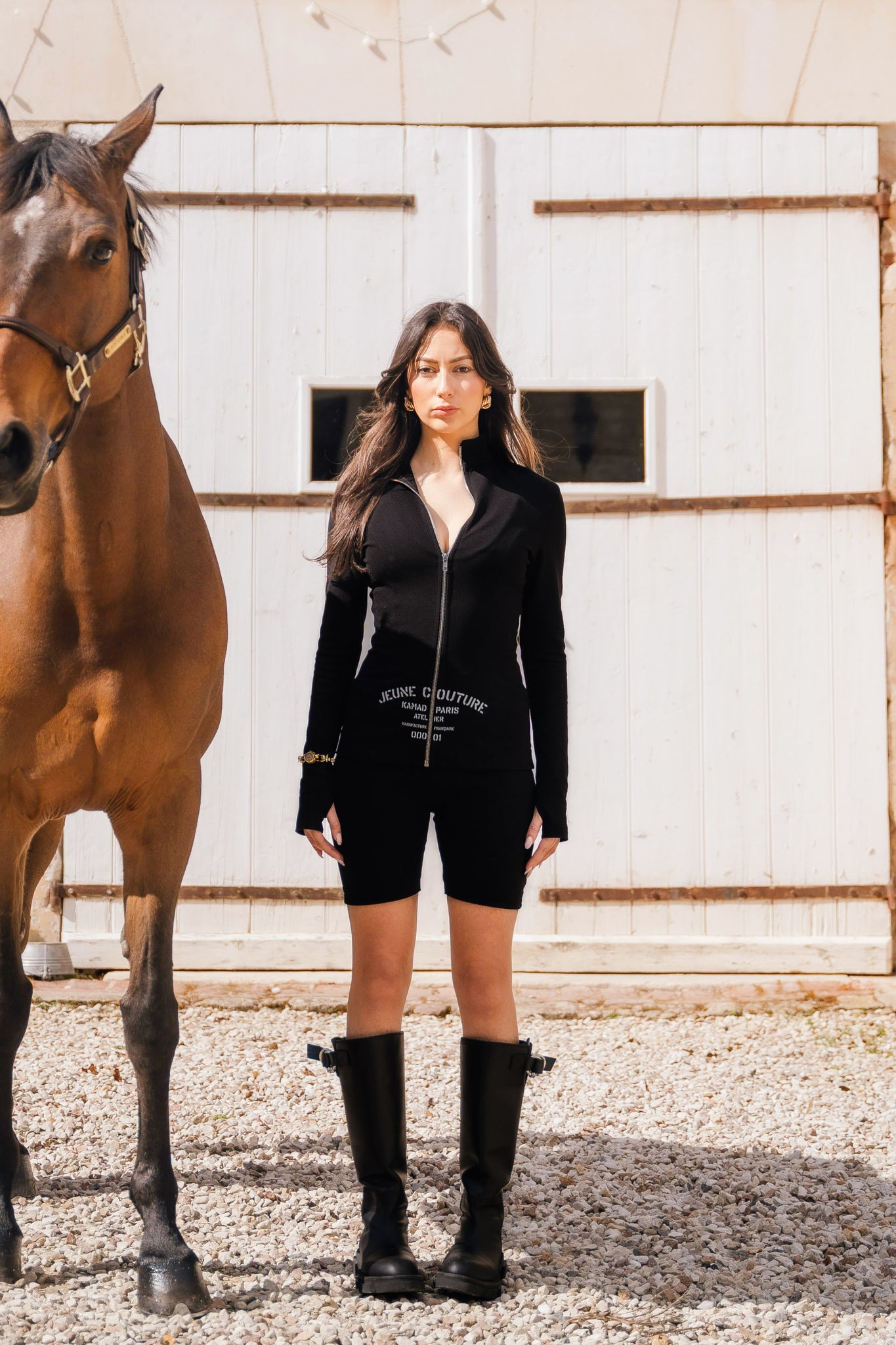 Zipper couture noir