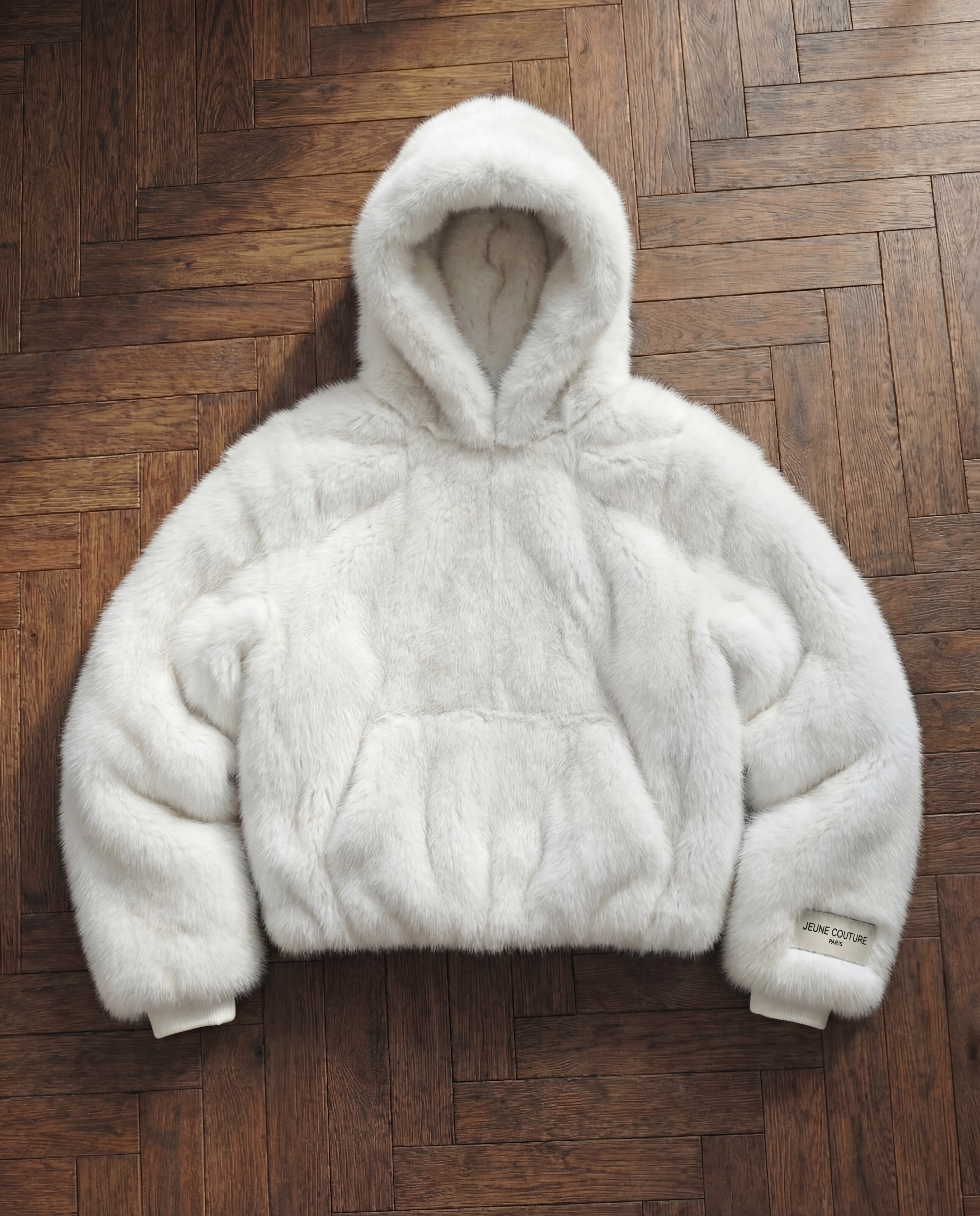 Hoodie fourrure lapin