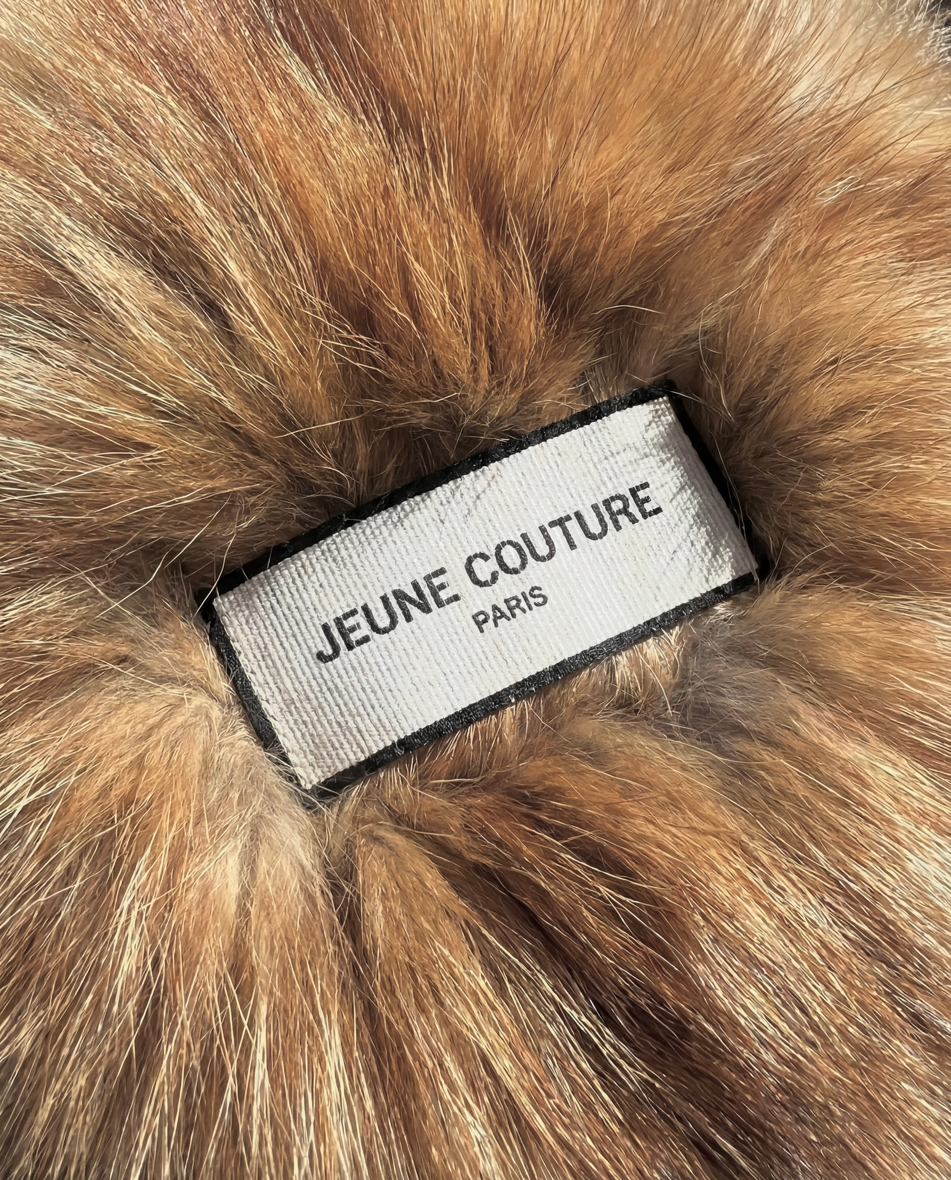 Hoodie fourrure renard roux