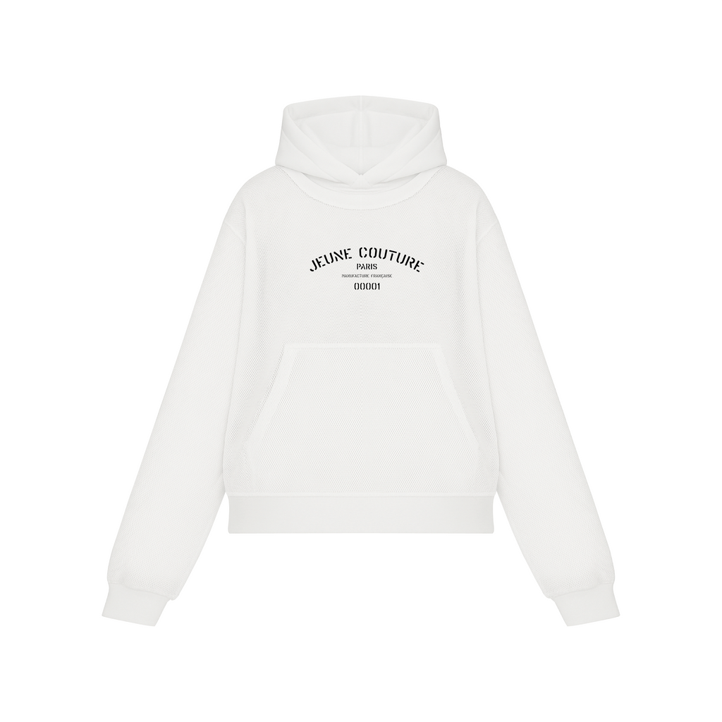 Hoodie blanc couture