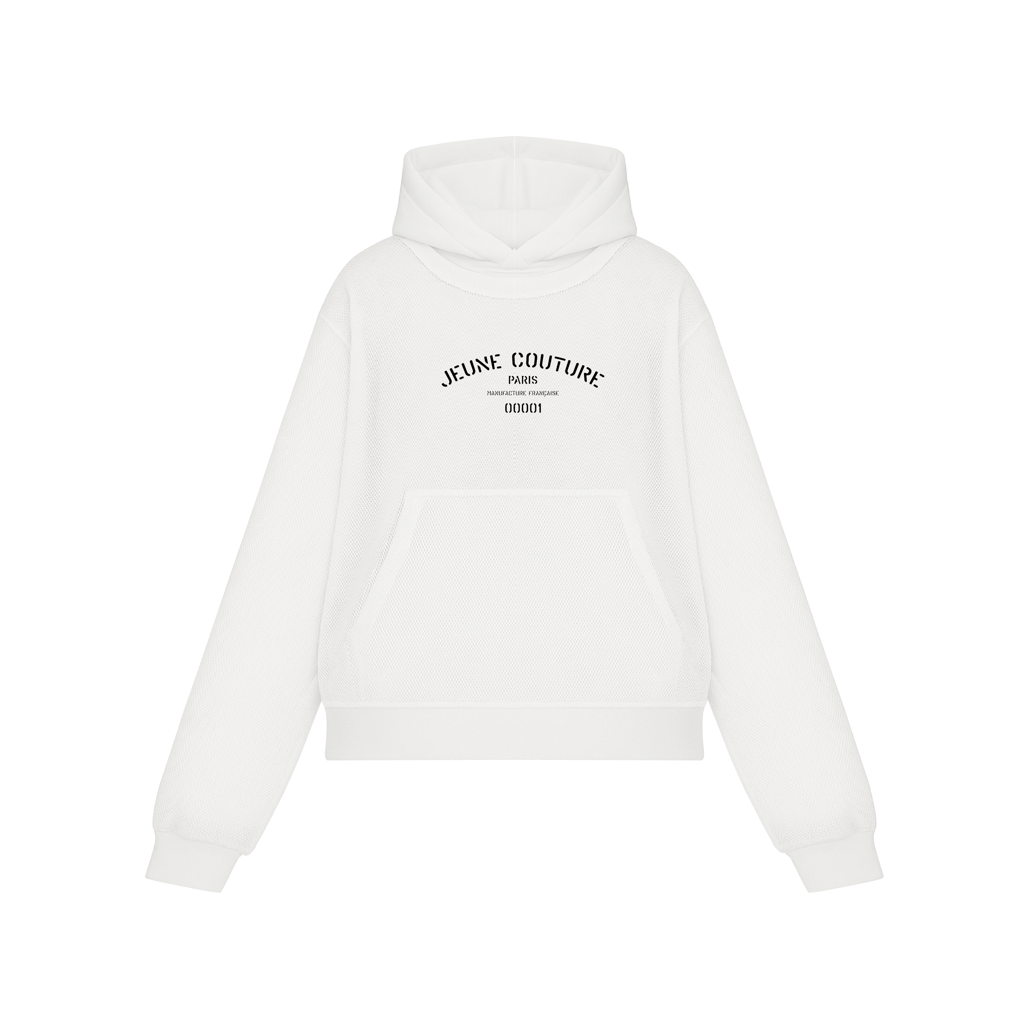 Hoodie blanc couture