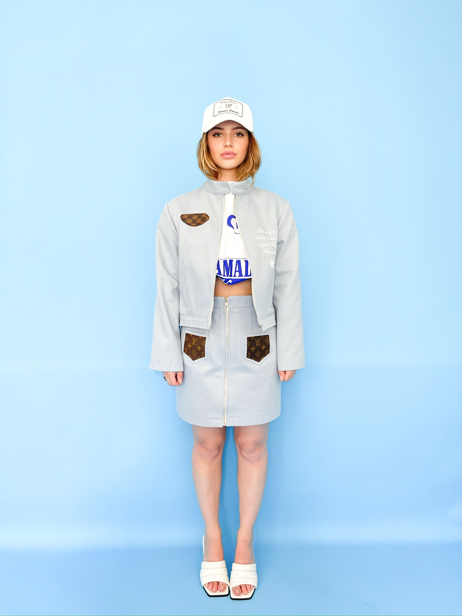 jupe racing denim blue