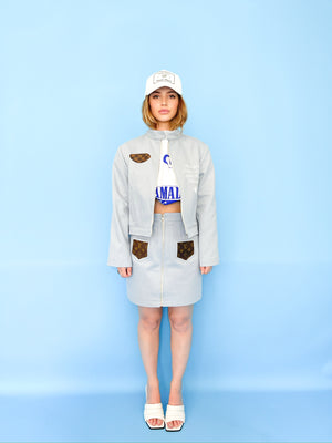 jupe racing denim blue