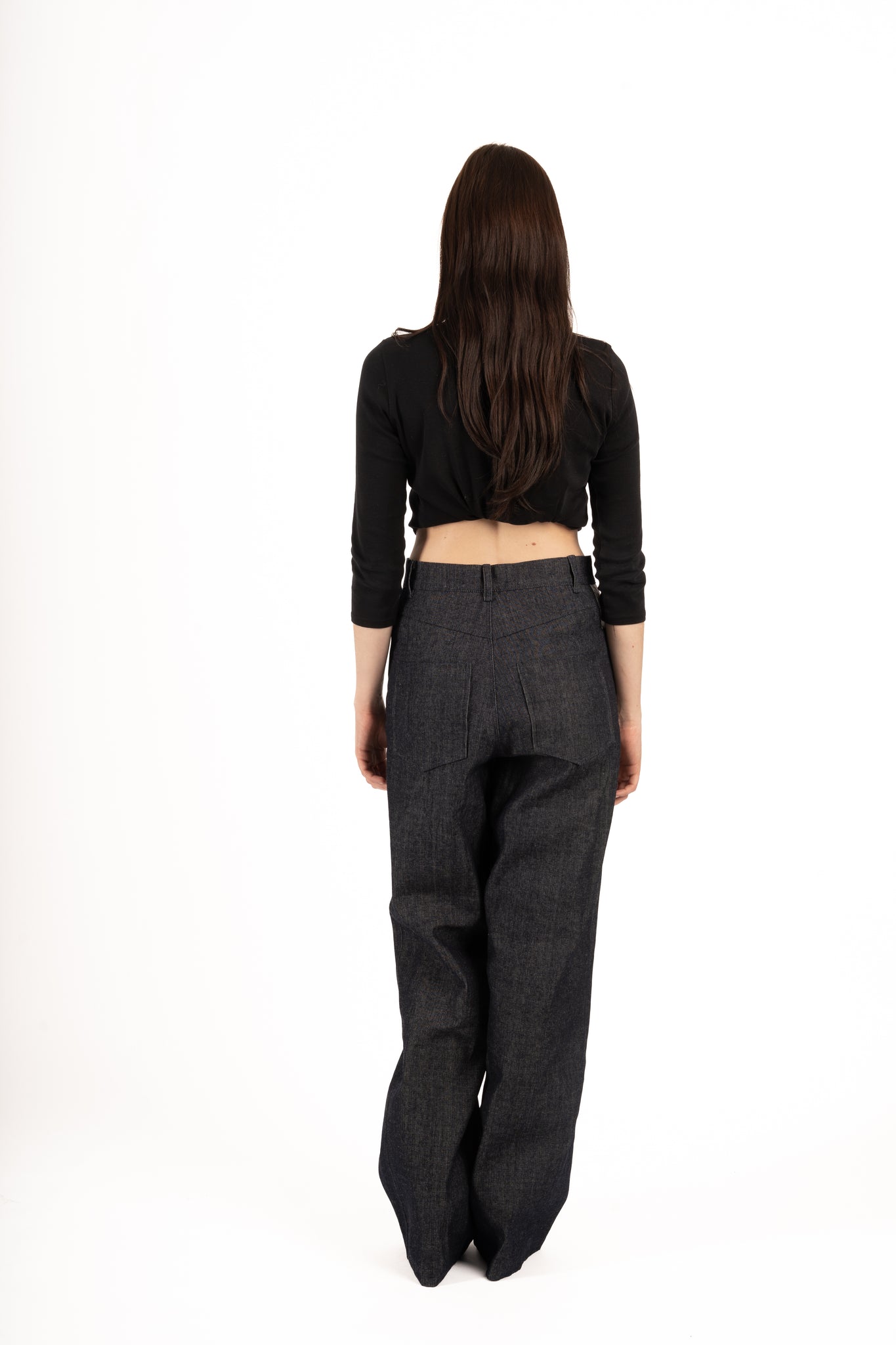 Pantalon dentelle denim