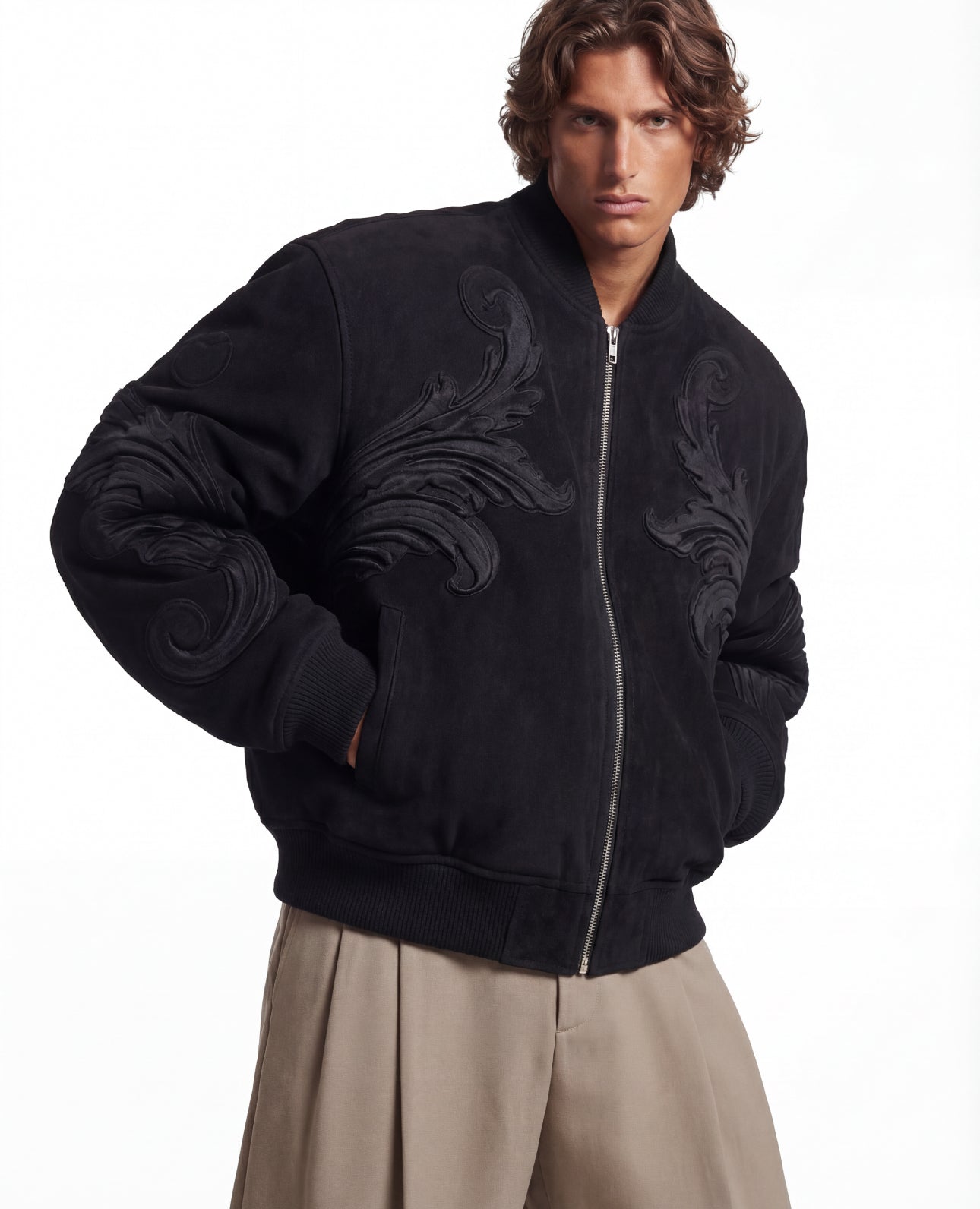 Bomber Moulures noir