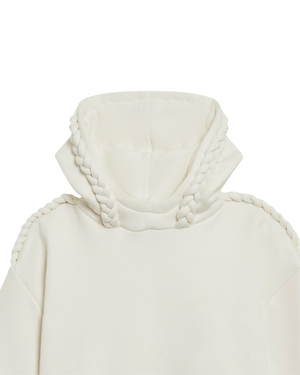 Hoodie tressé blanc