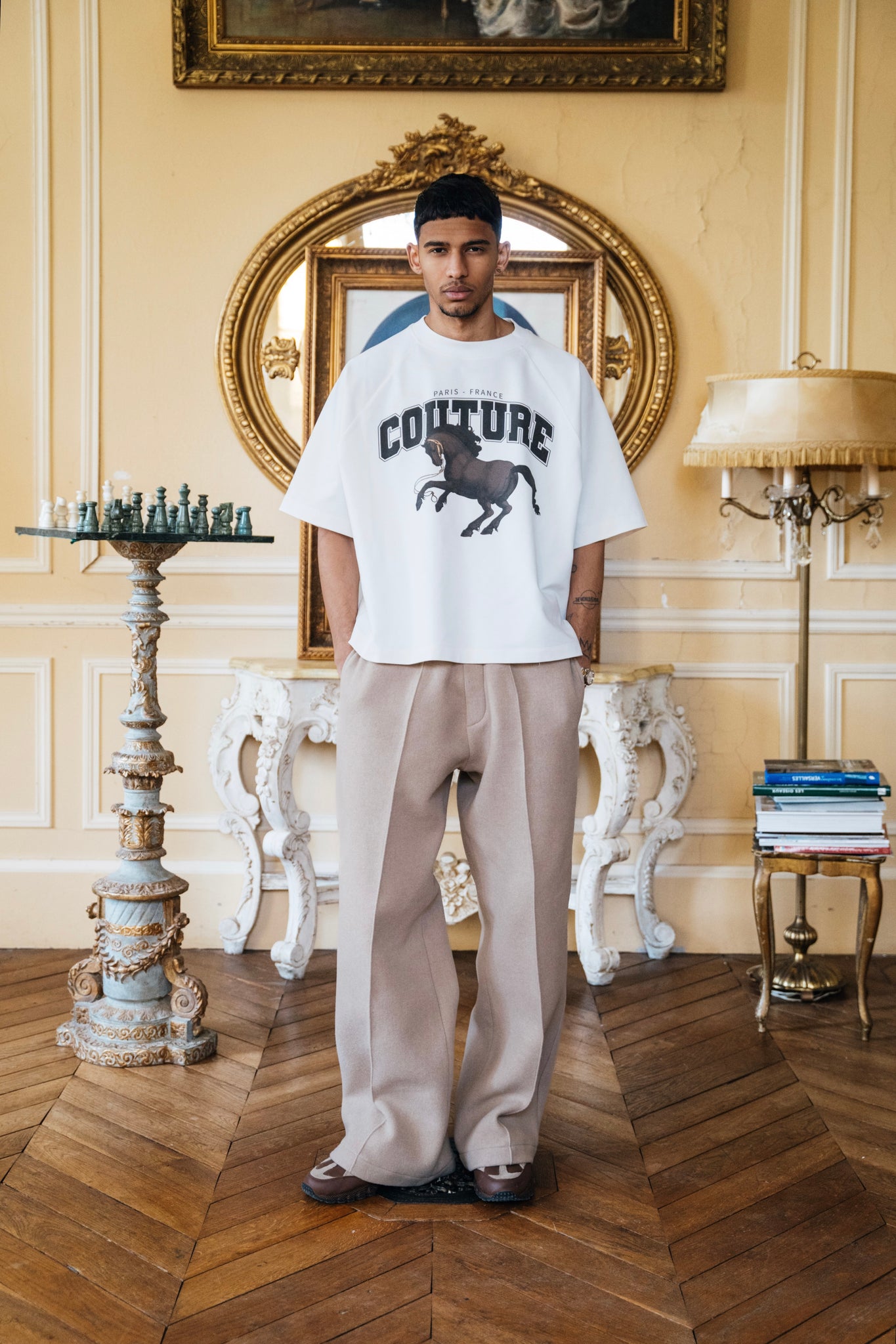 Pantalon écurie camel