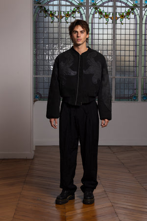 Bomber Ornement Fusain