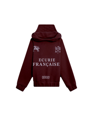 Hoodie écurie bordeaux
