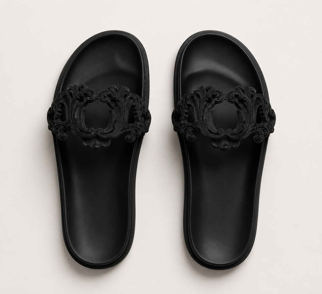 Mule ornement noir