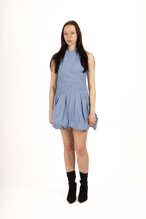 Robe ballon bleu