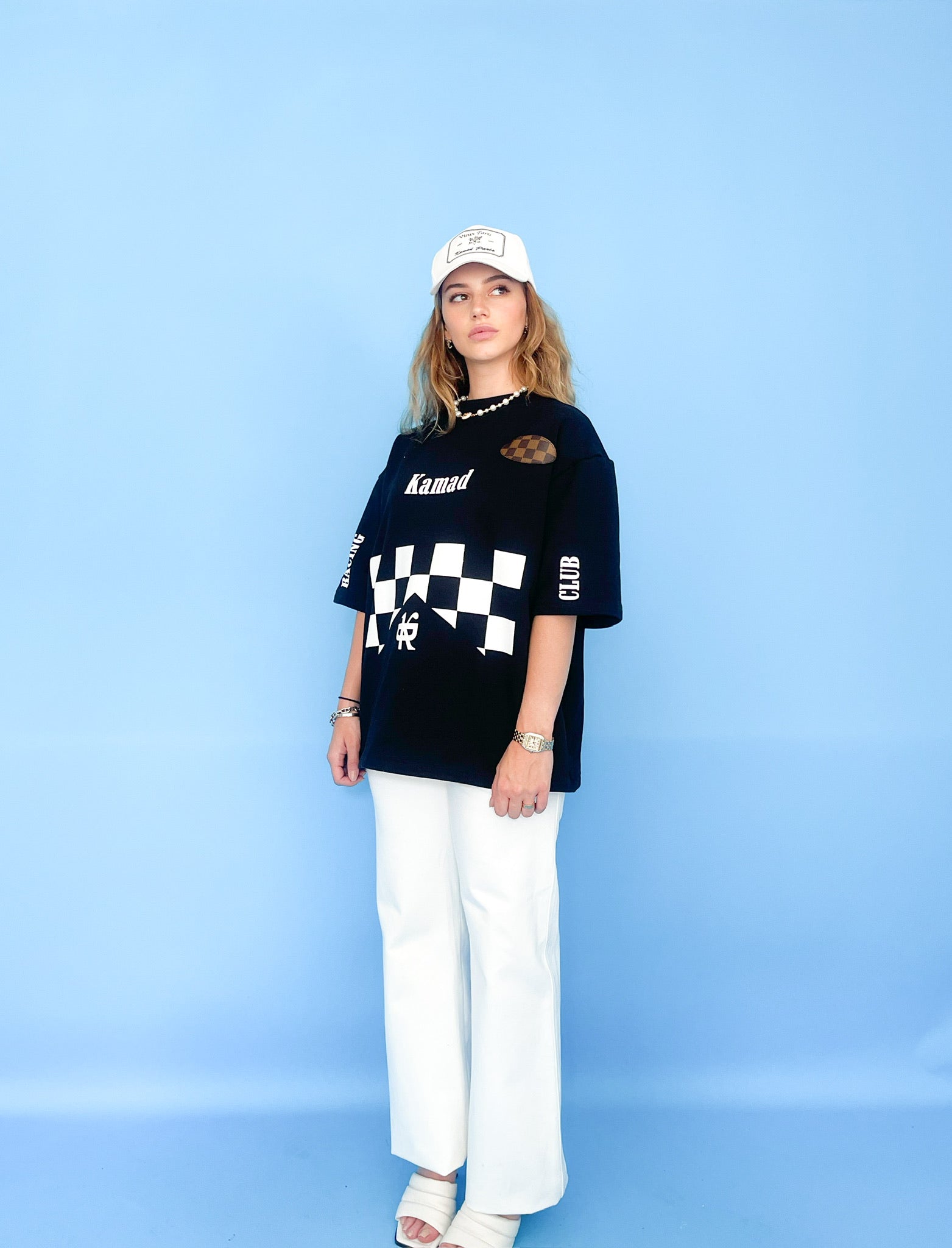 T-shirt upcyclé racing black
