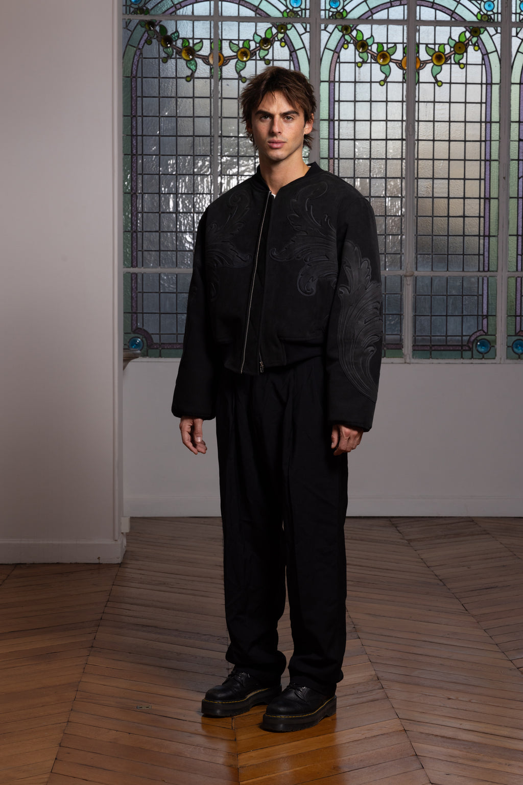 Bomber Ornement Fusain