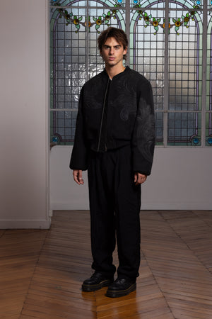 Bomber Ornement Fusain