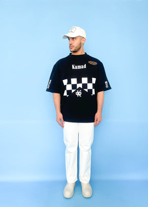 T-shirt upcyclé racing black
