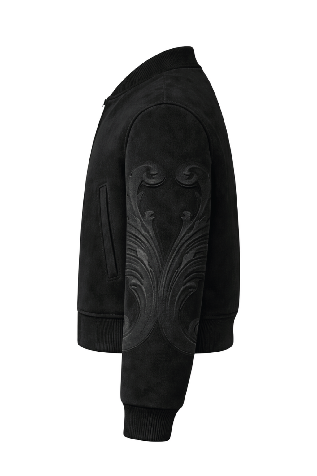black Haussmann-style bomber jacket