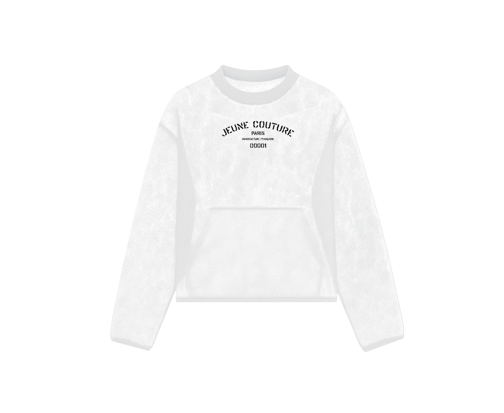 Hoodie blanc couture