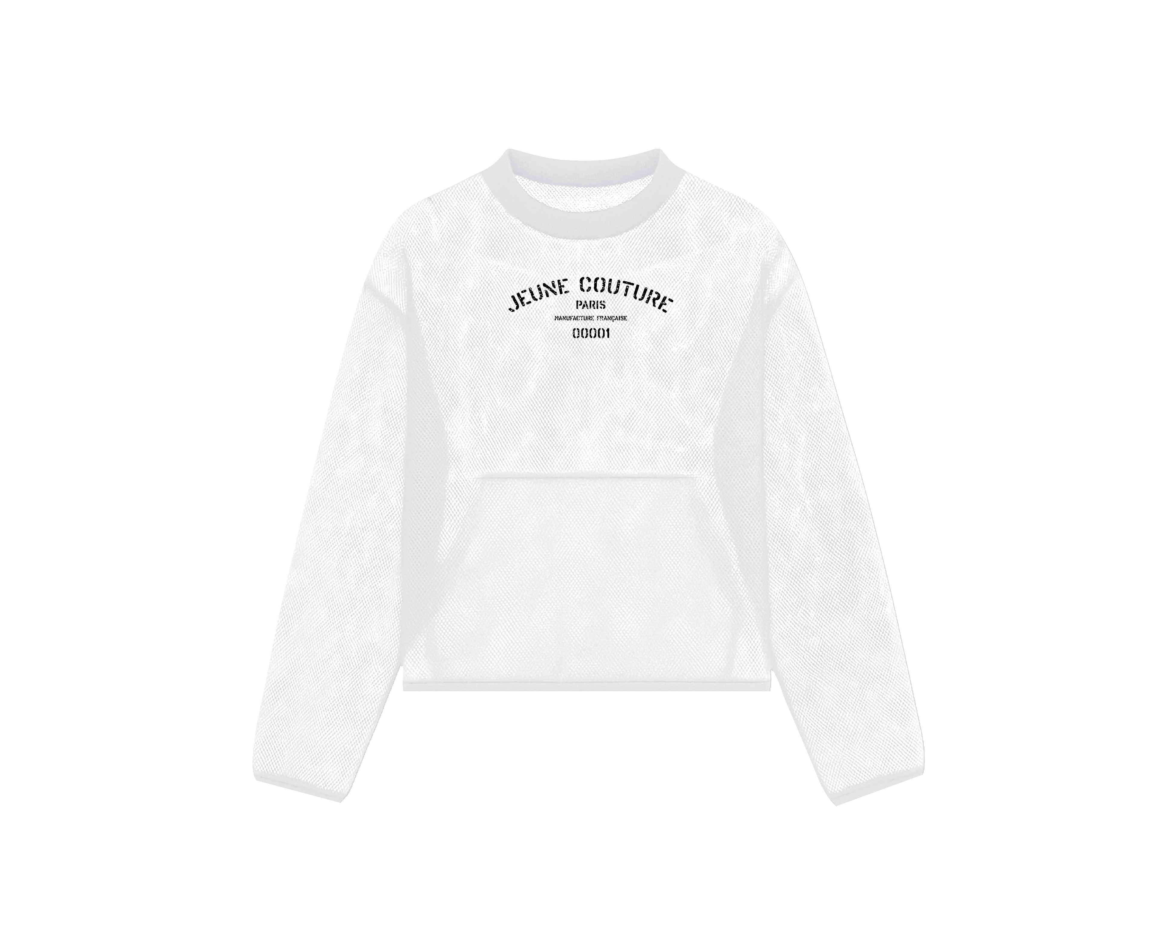 Hoodie blanc couture