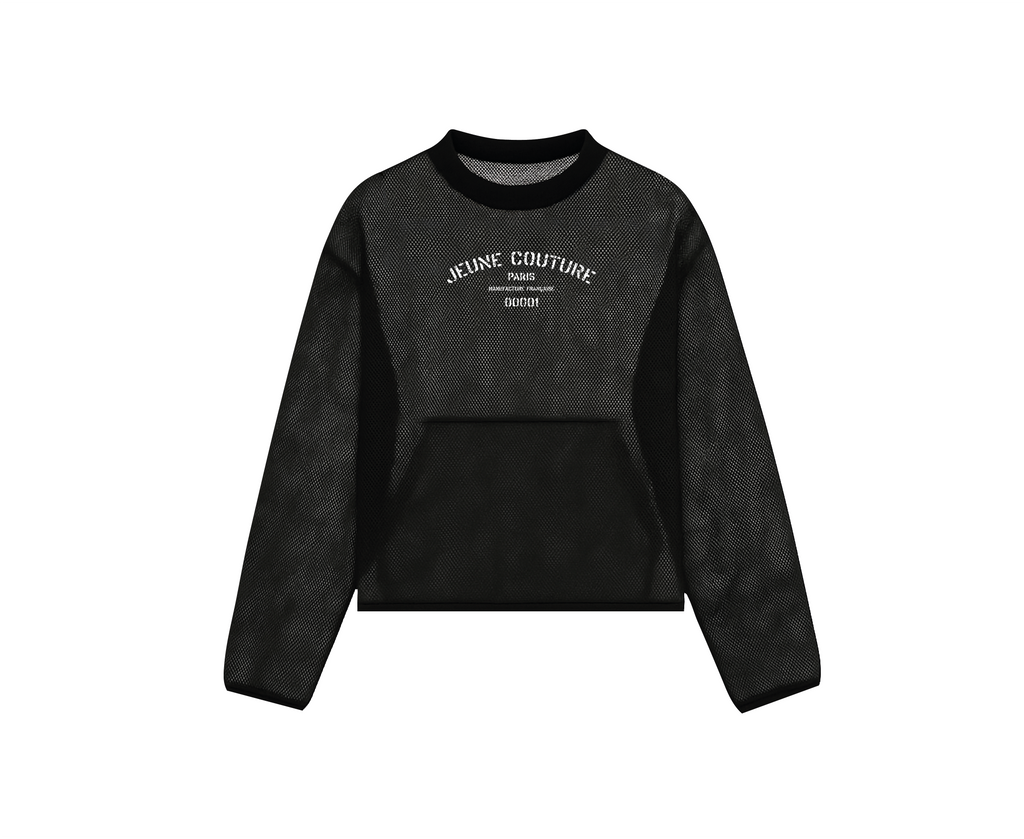 Hoodie noir couture