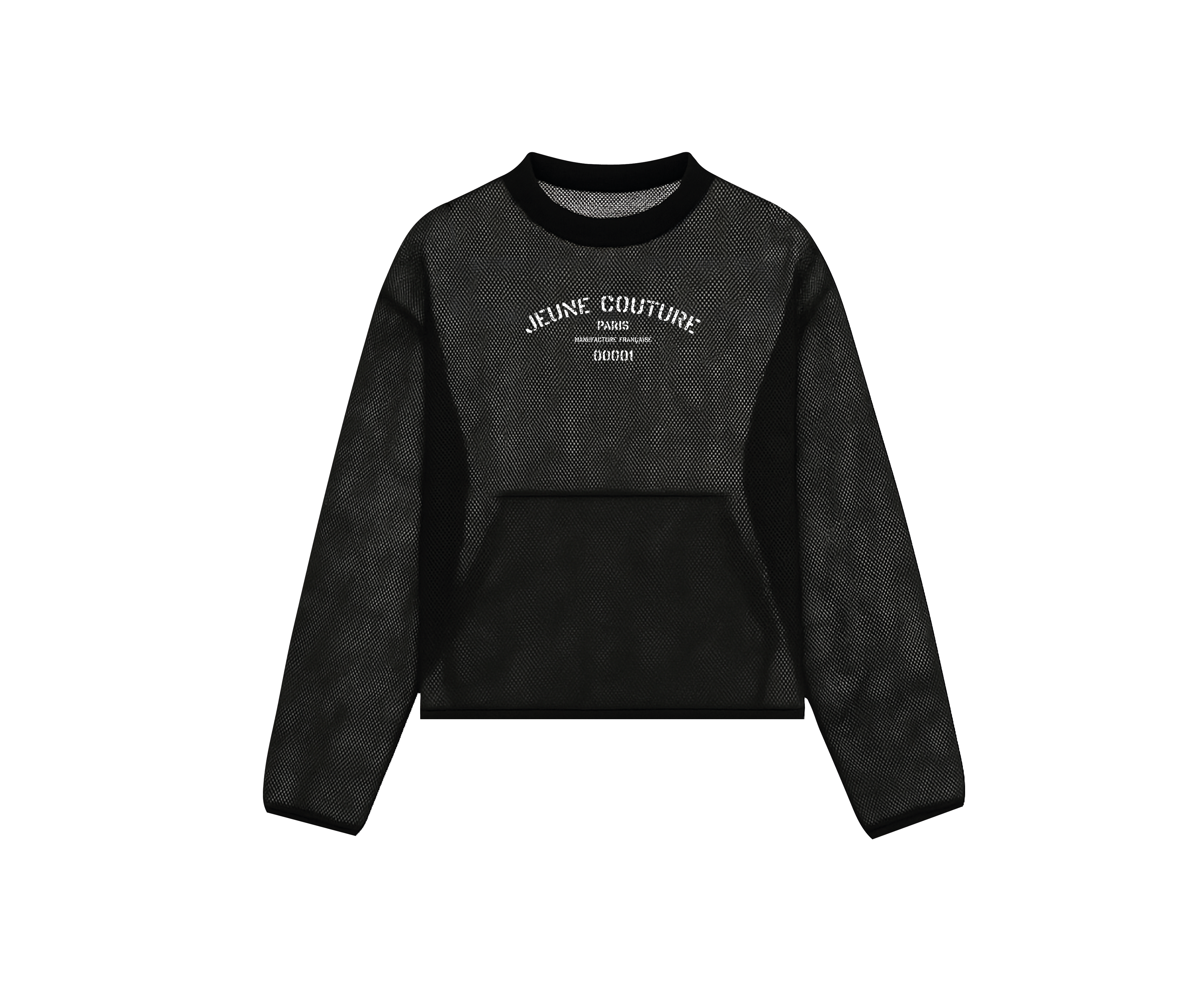 Hoodie noir couture