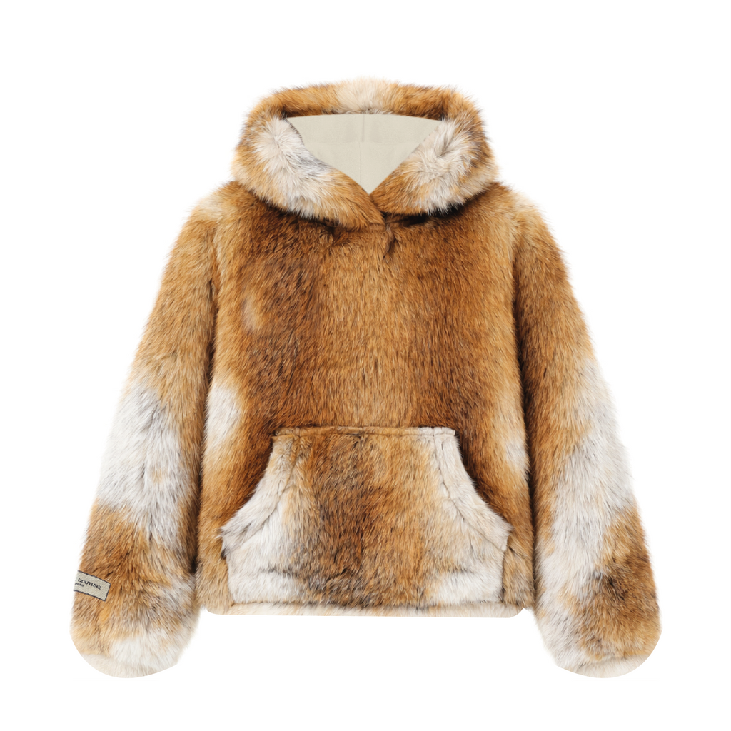 Fox fur hoodie 