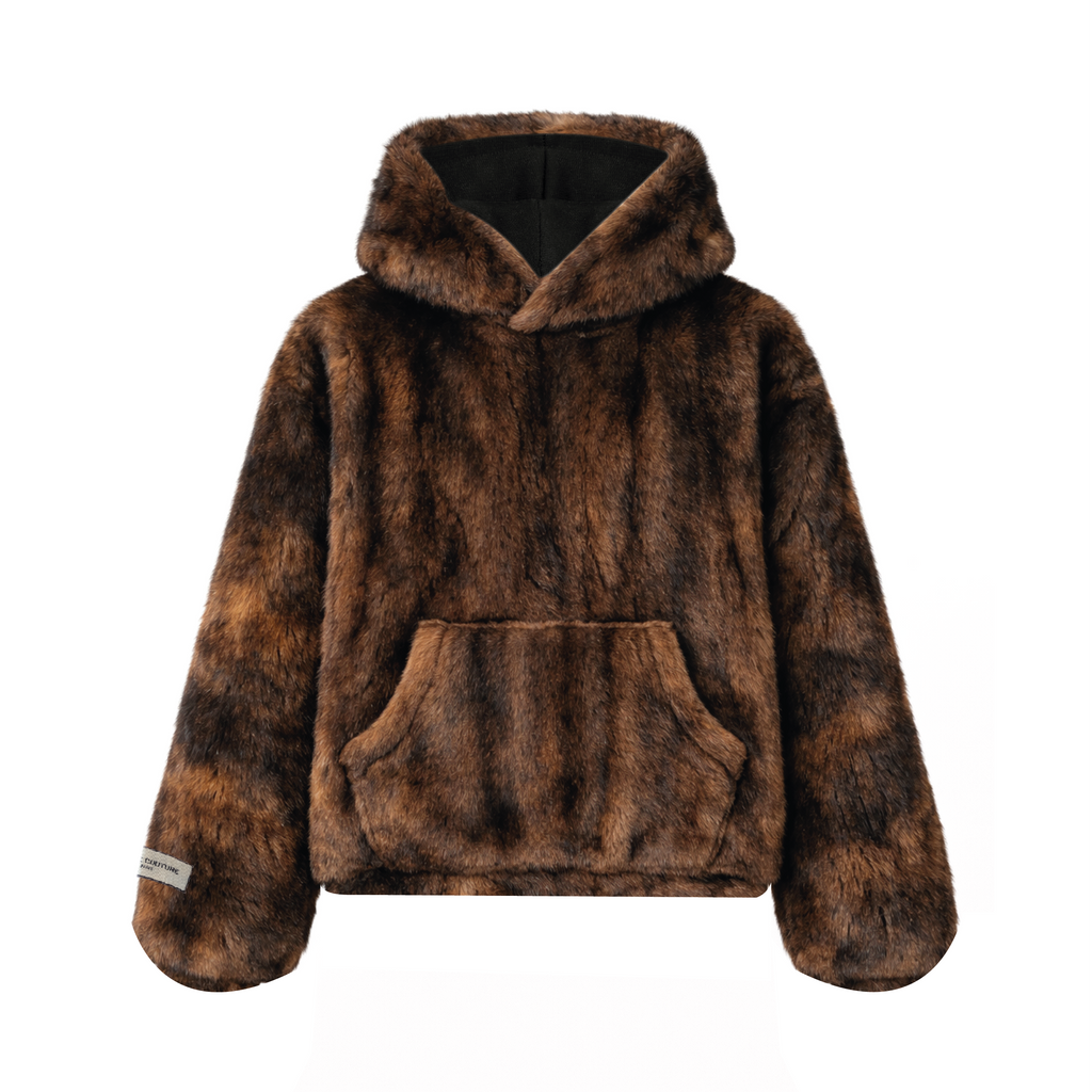 Mink fur hoodie 