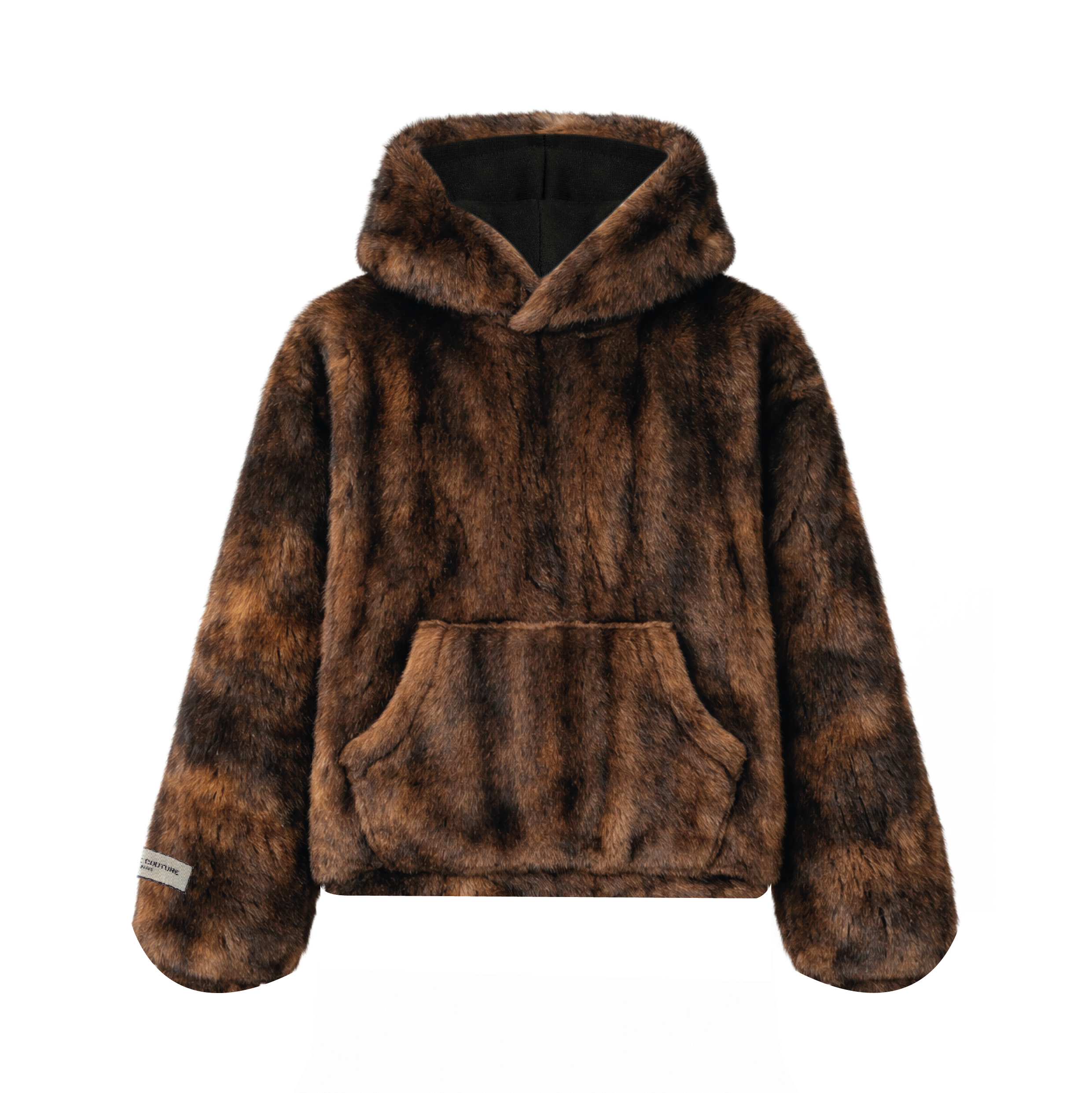 Hoodie fourrure vison