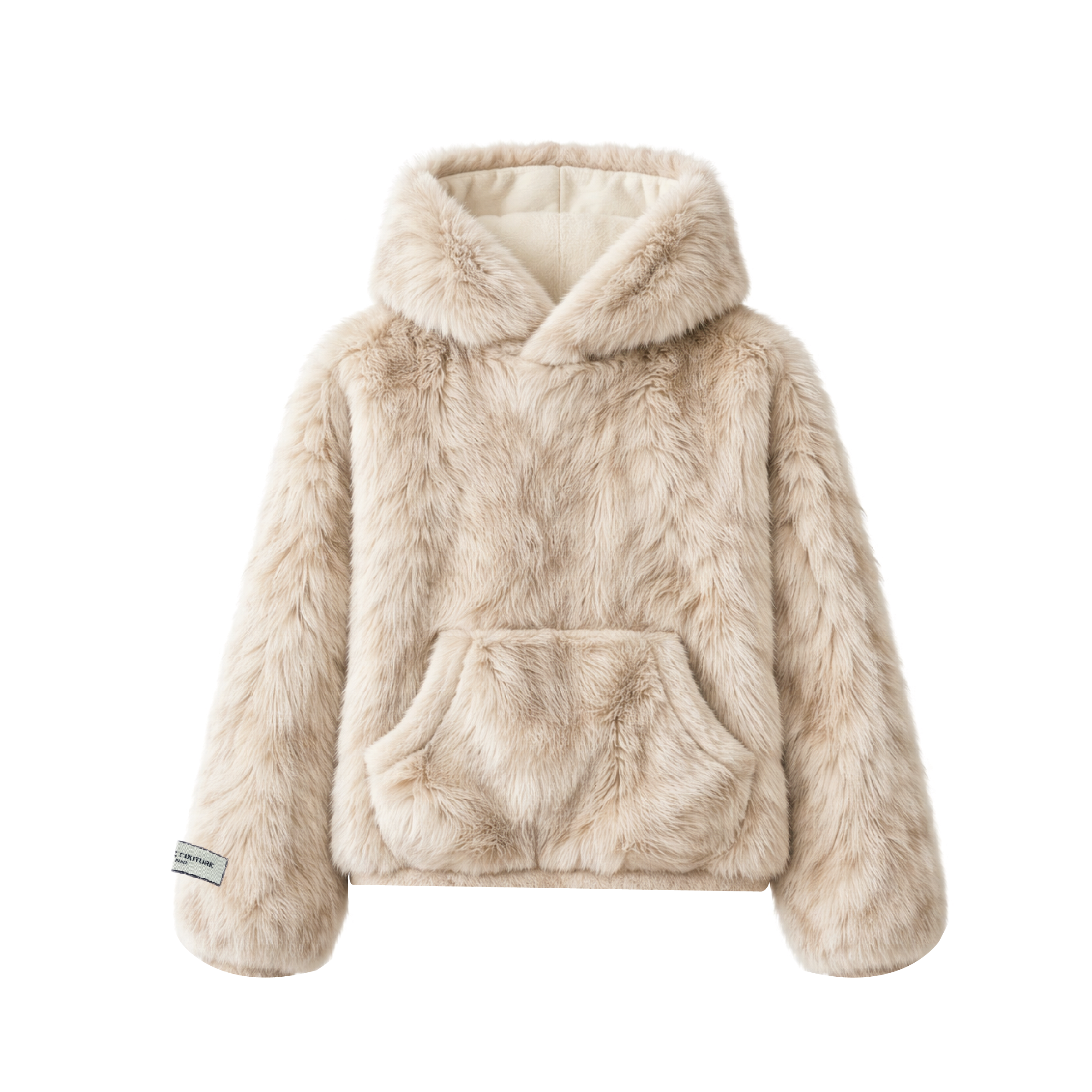 Hoodie fourrure lapin