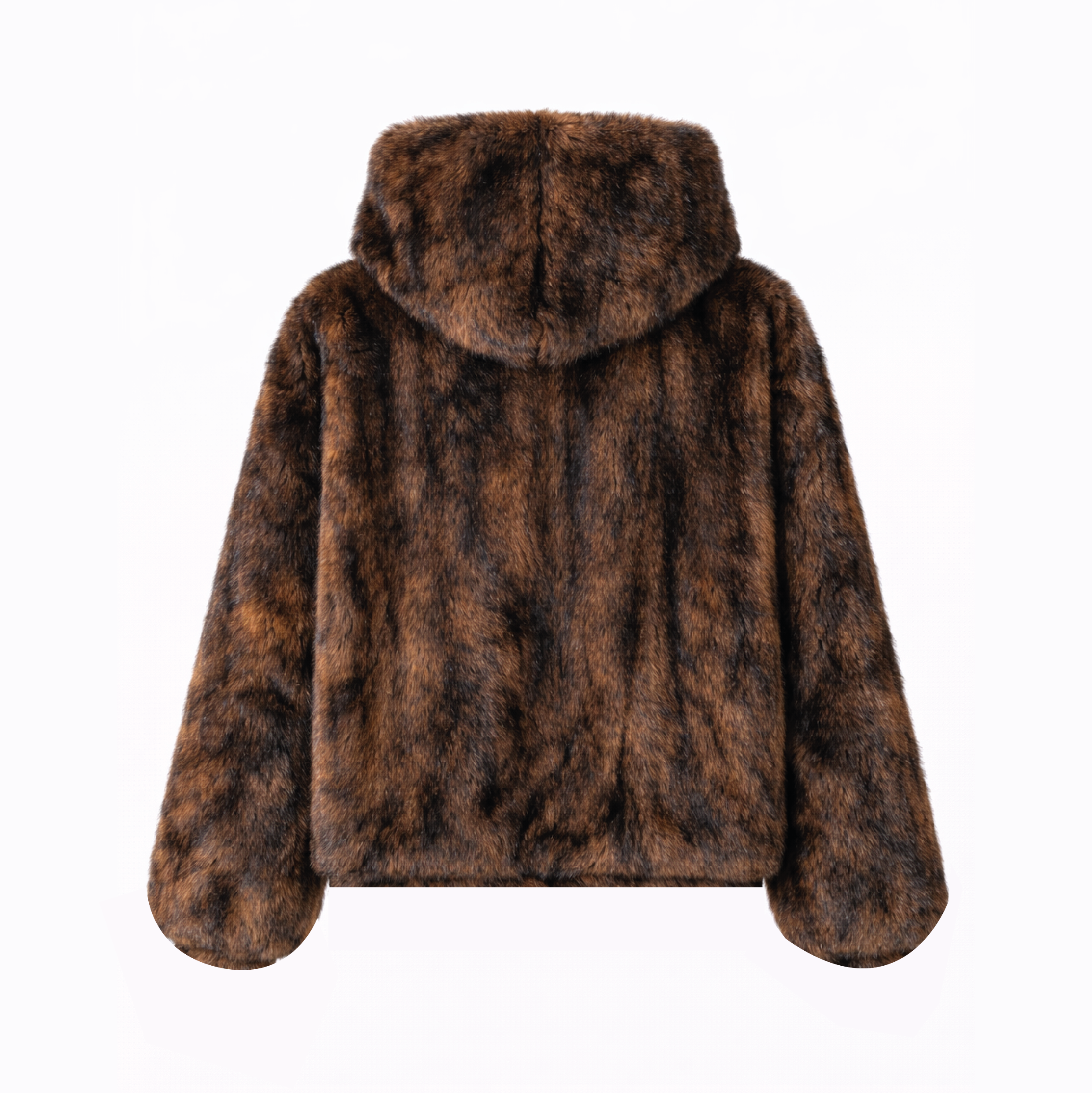 Hoodie fourrure vison