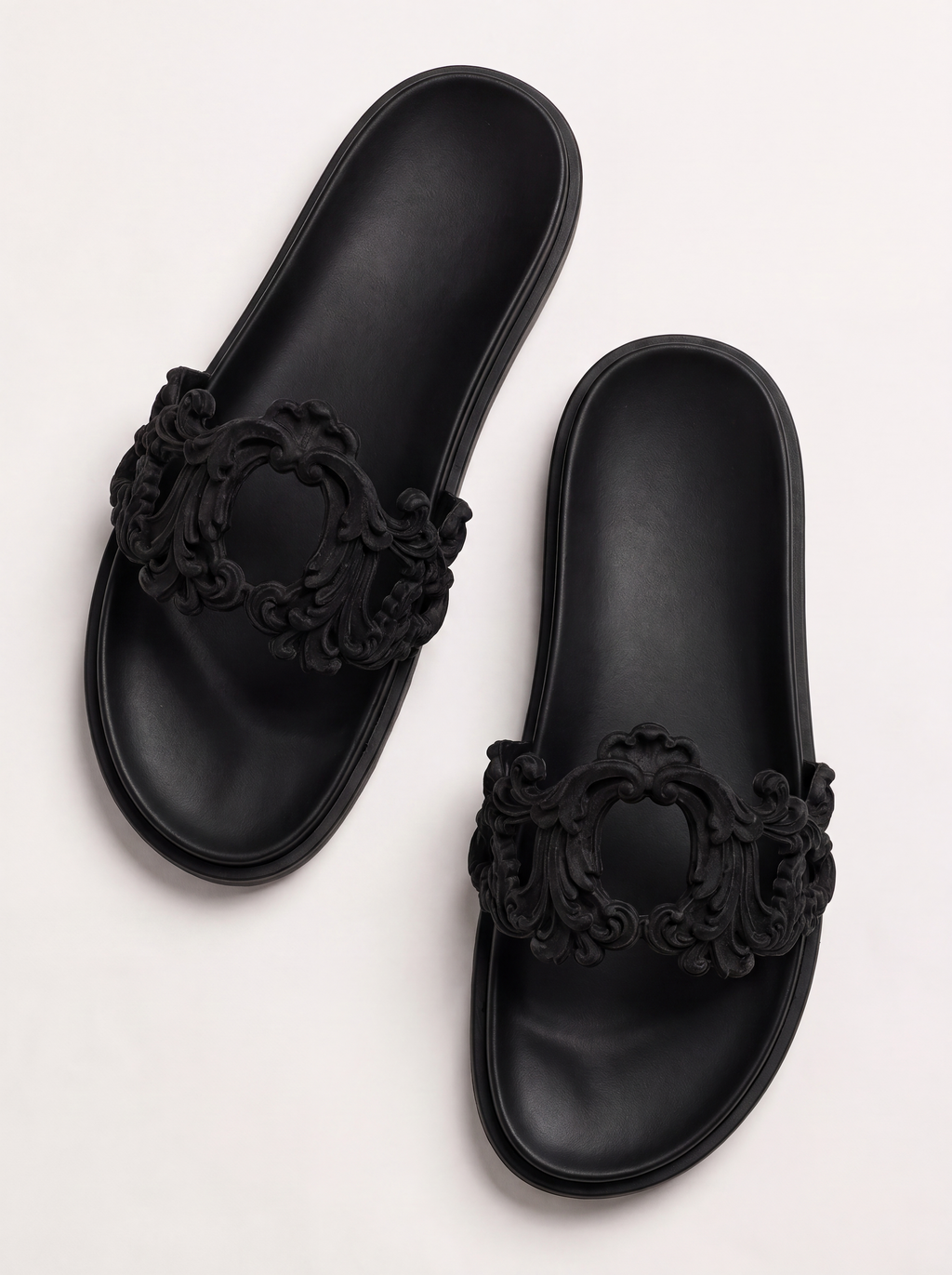 Mule ornement noir