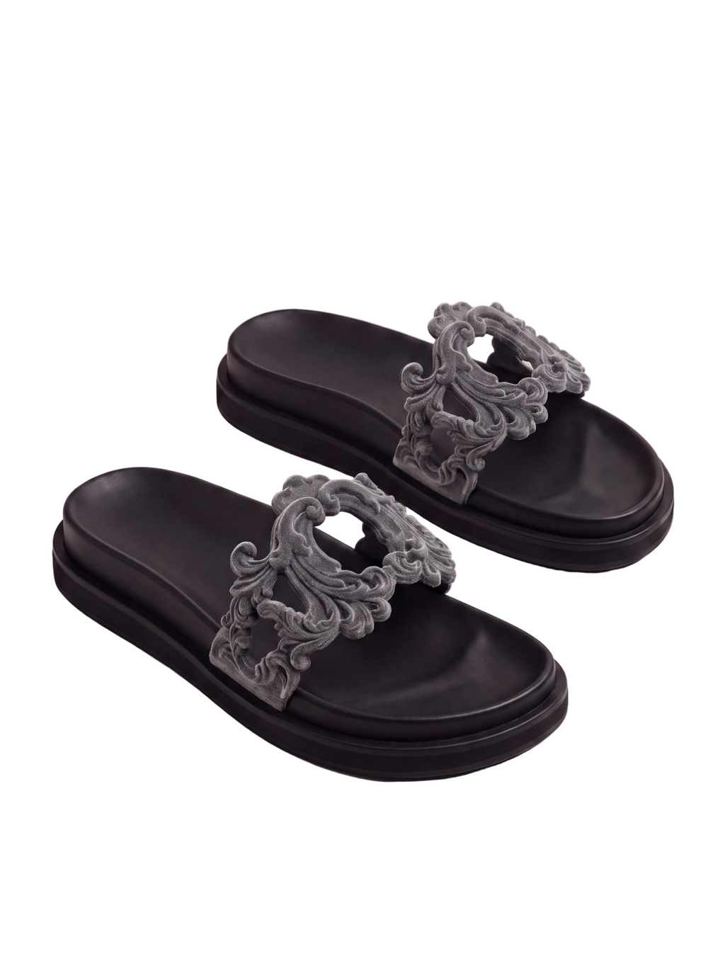 Mule ornement gris
