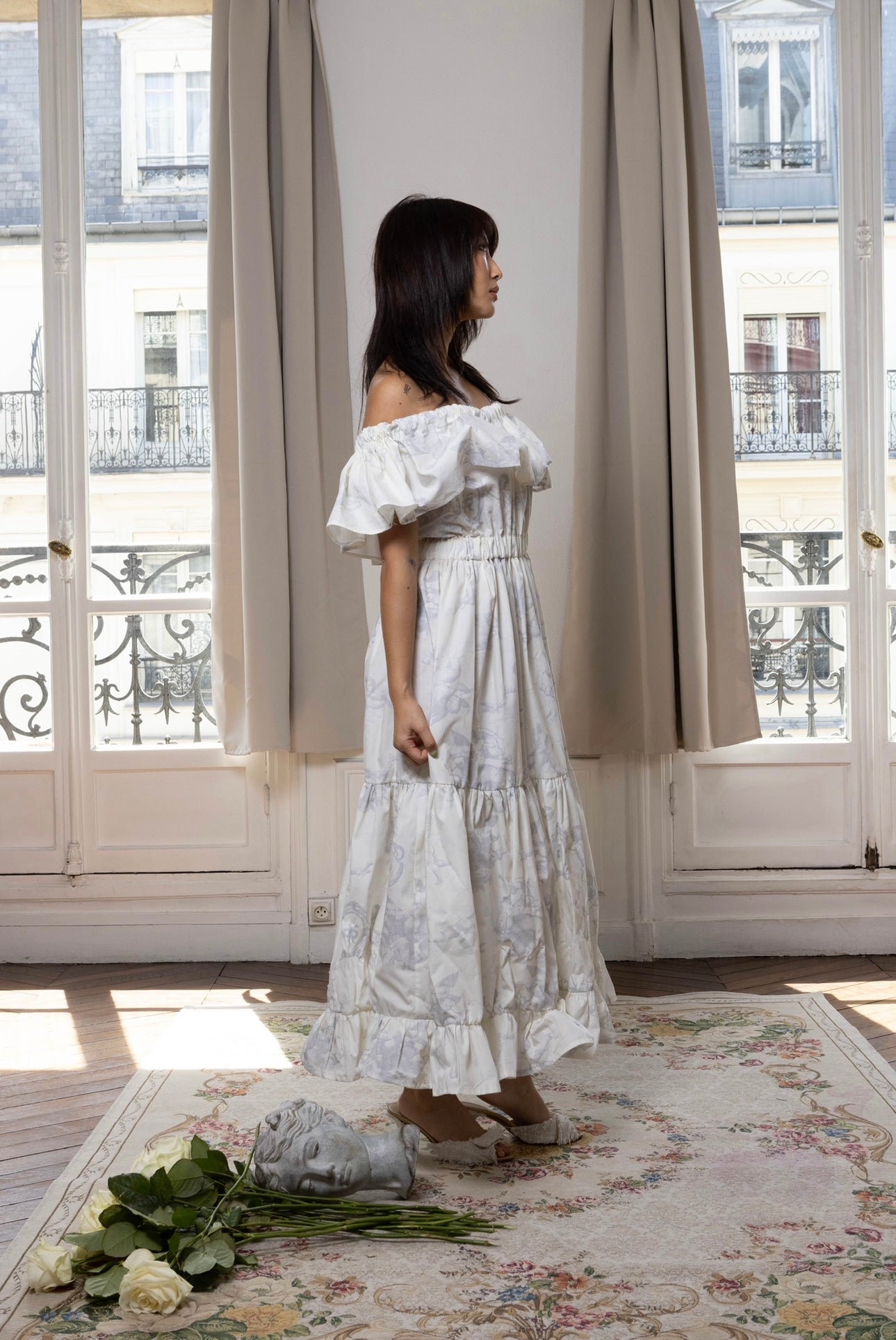 Robe Mathilde Robe MATHILDE grise – jeune couture