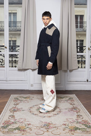 Trench blue couture