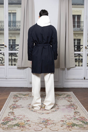 Trench blue couture