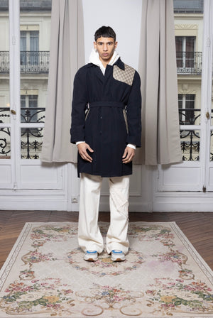 Trench blue couture