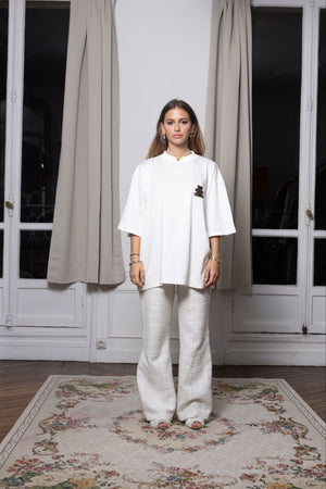 T-shirt upcyclé CREAM