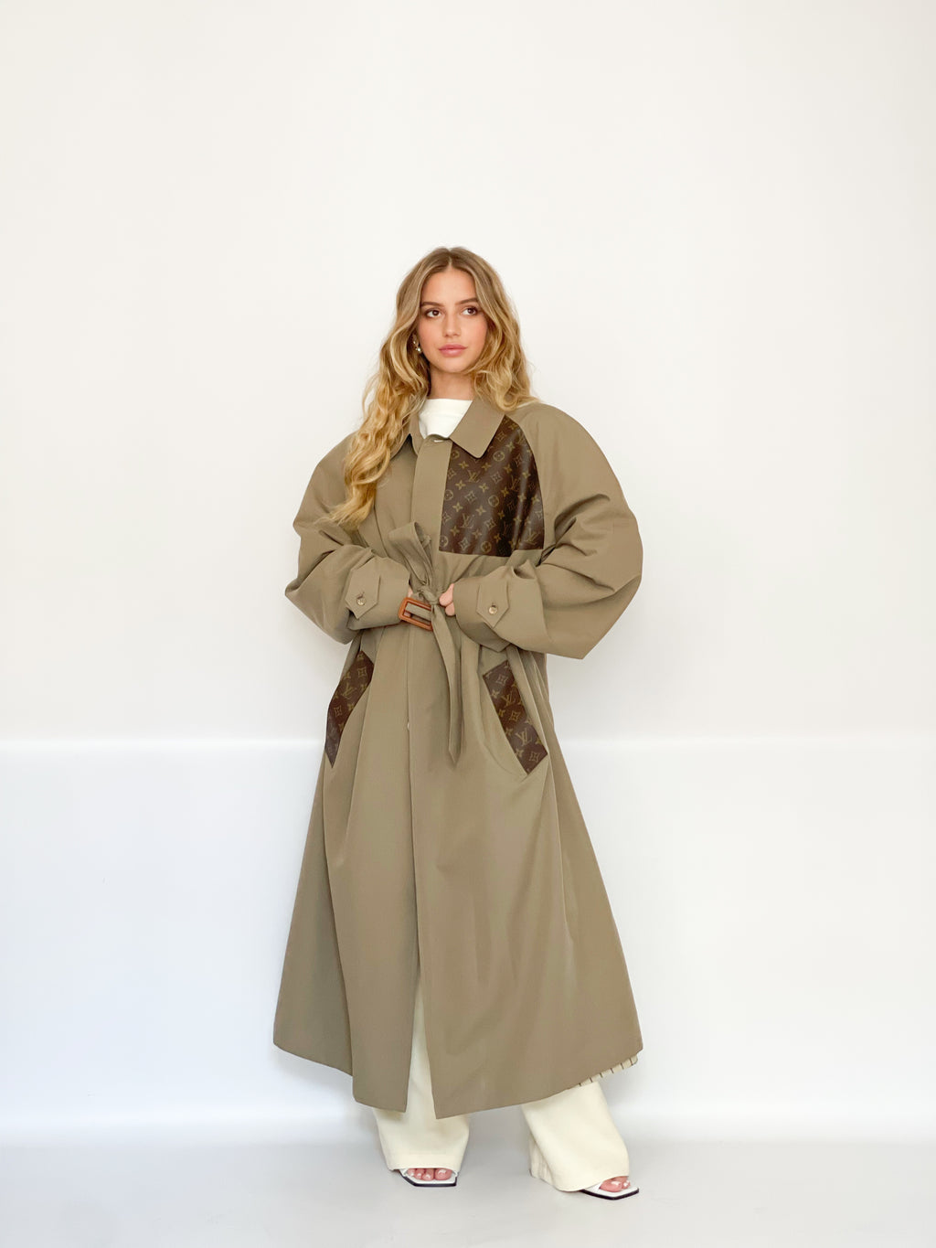 Trench beige café