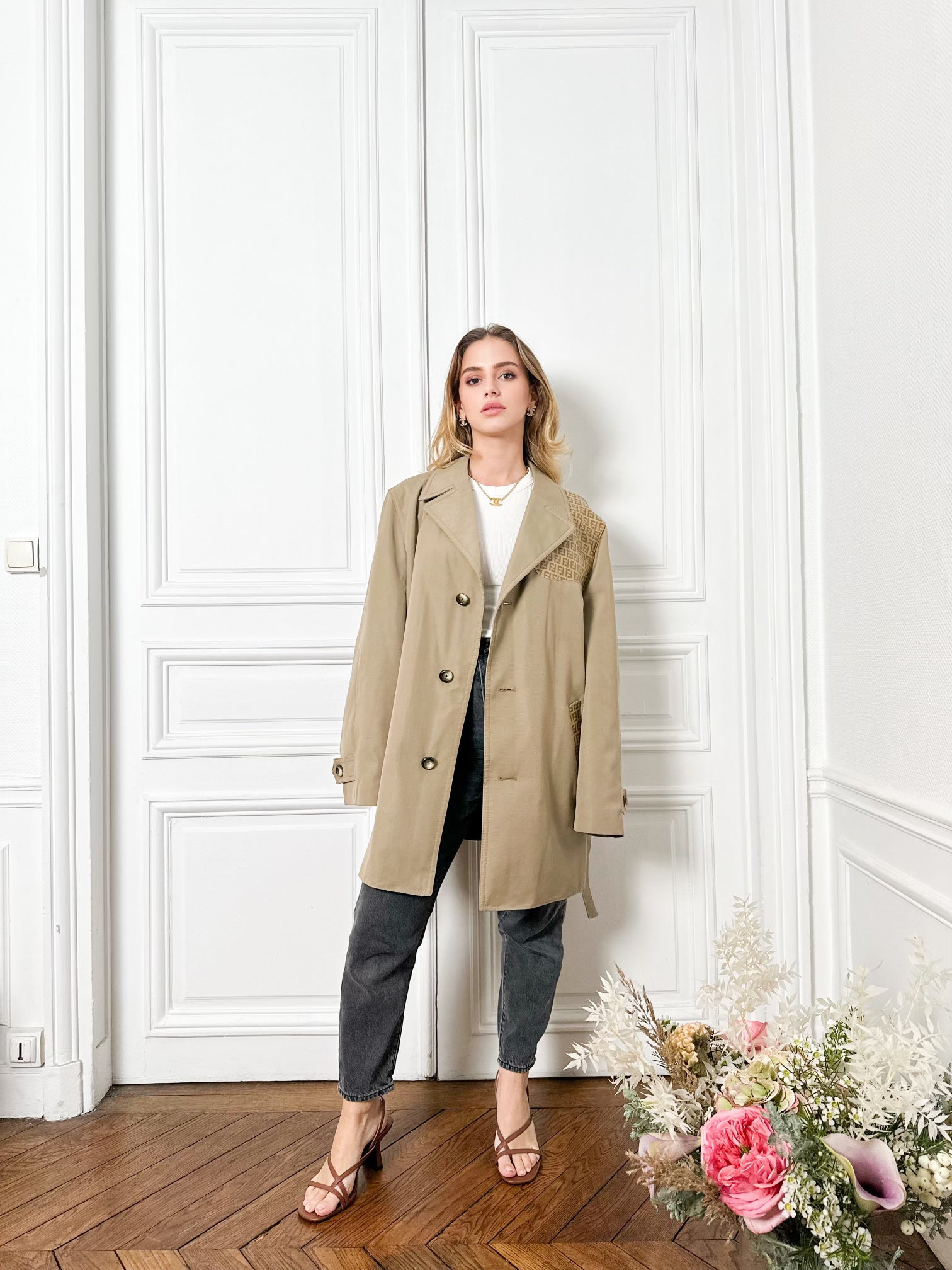 Trench beige miel